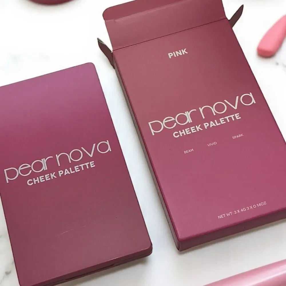 Pear Nova Pink Cheek Palette Beam Cream Vivid Matte Spark Pearl